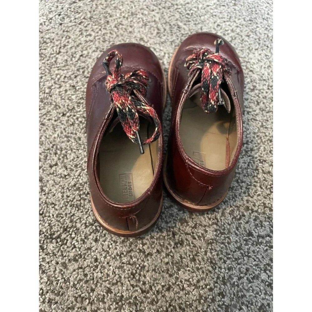Vintage Peterman Shoes Burgundy Leather Toddler Oxford 6.5T Lace Up